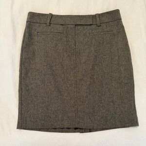 Trina Turk Herringbone Skirt Wool Blend Career‎ Wear Brown Size 10